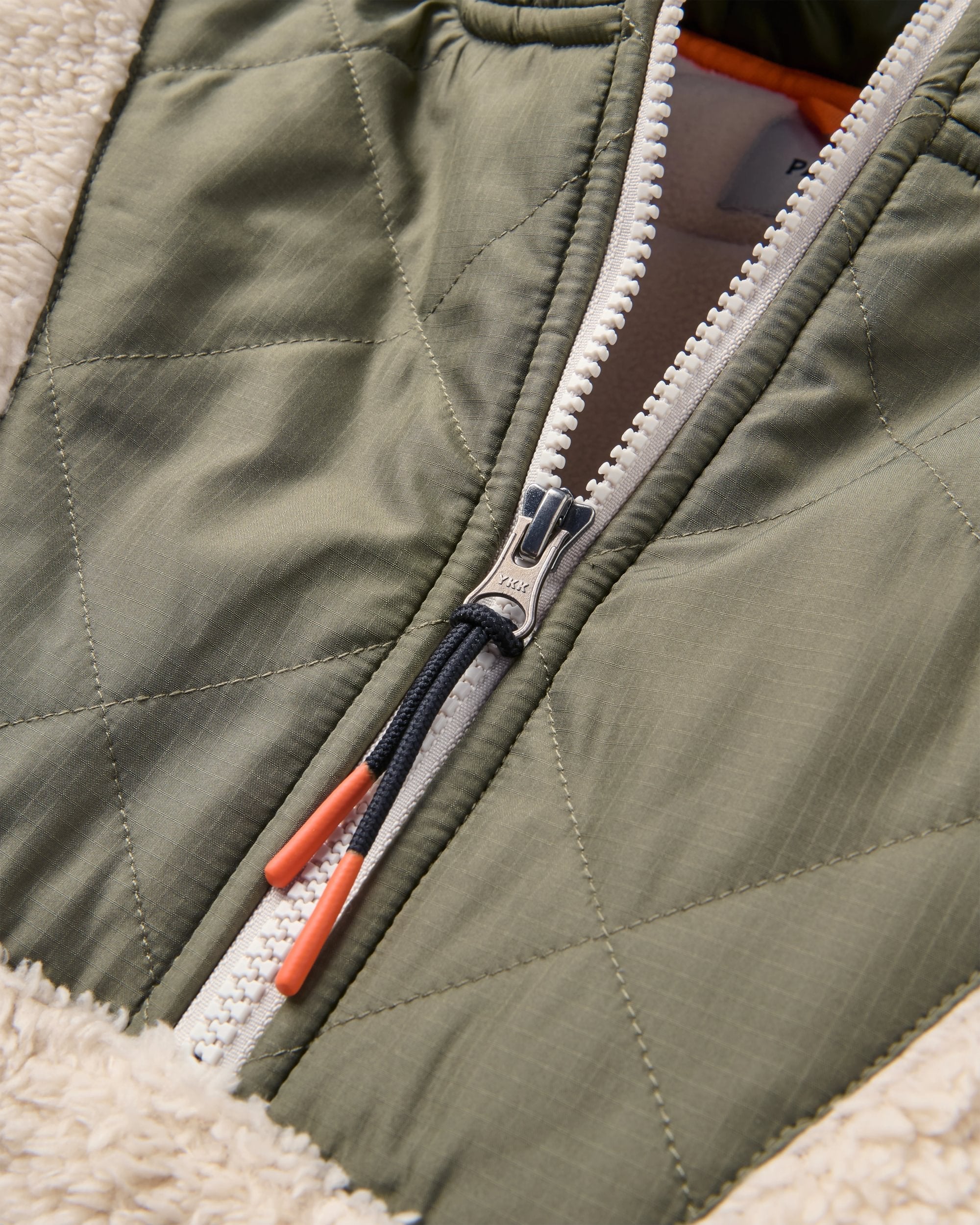 Beaumont Recycled Sherpa Hooded Fleece - Vintage White